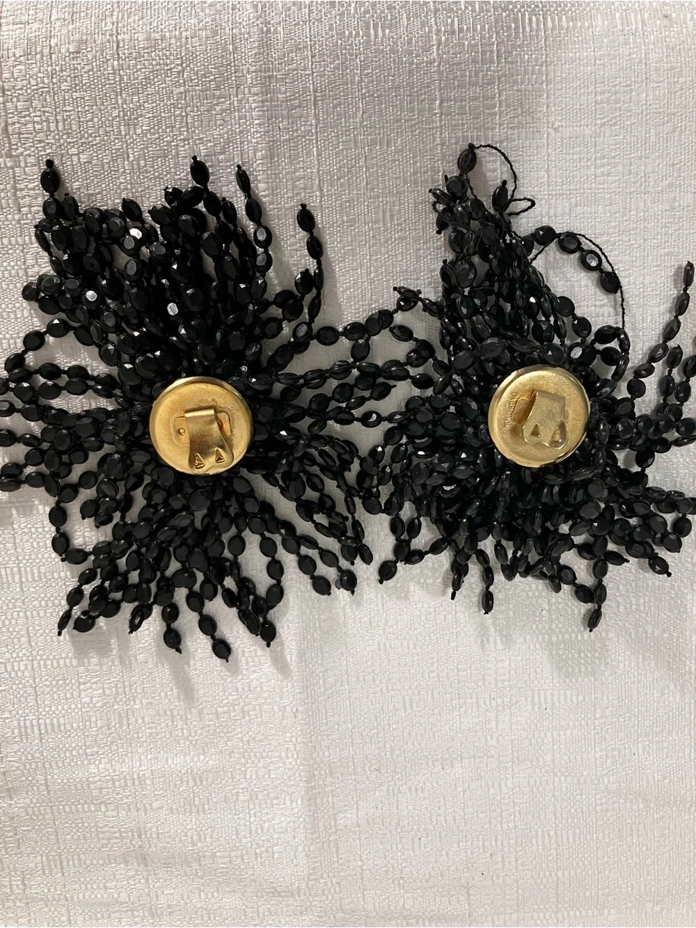 Black Sequin Floral Applique Pair - Women's Accessory Embellishment